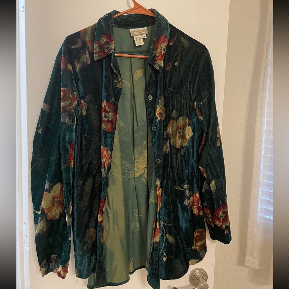 Cold water creek velvet button down